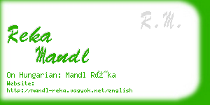 reka mandl business card